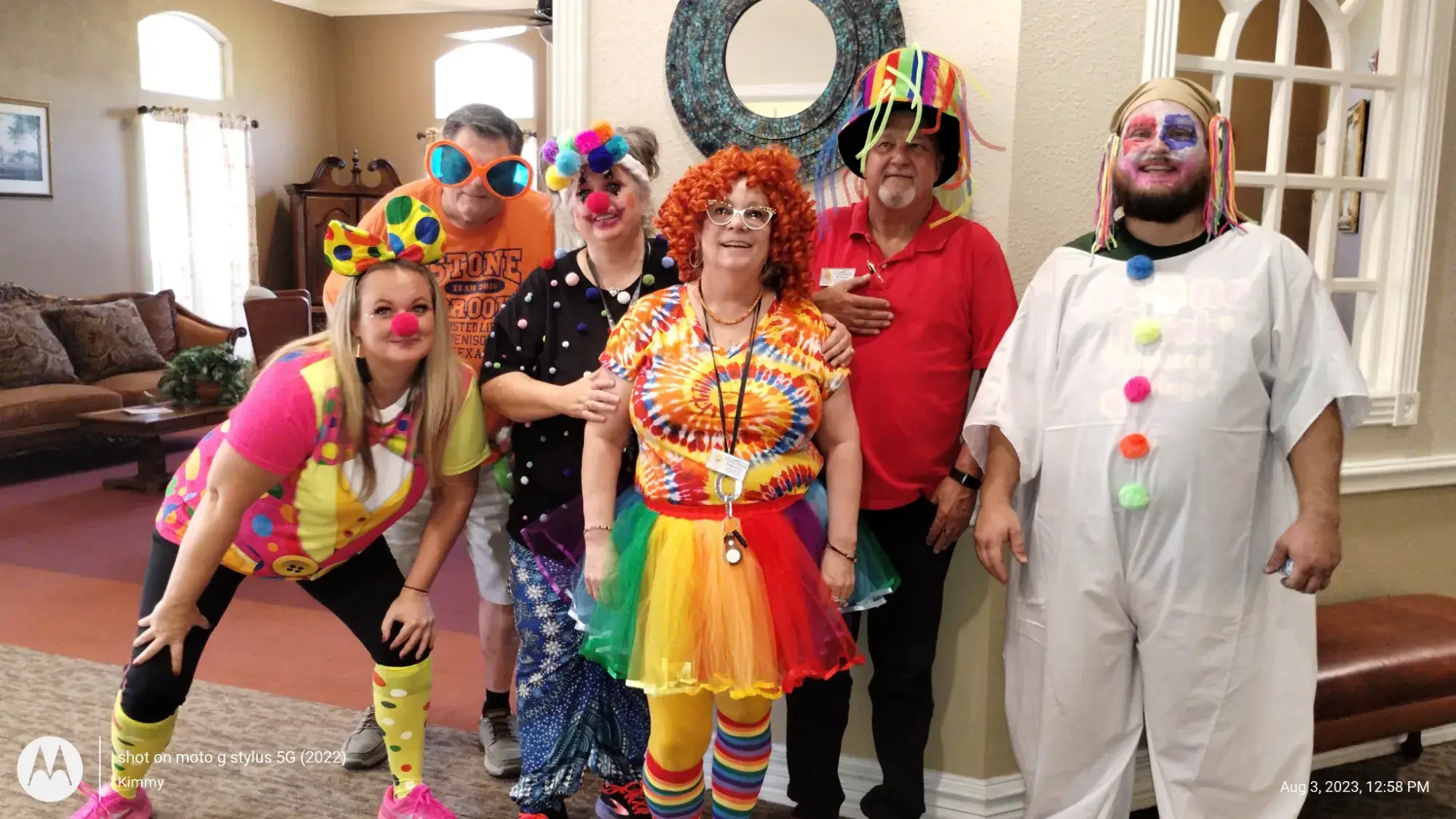 Staff in costumes for a themed event